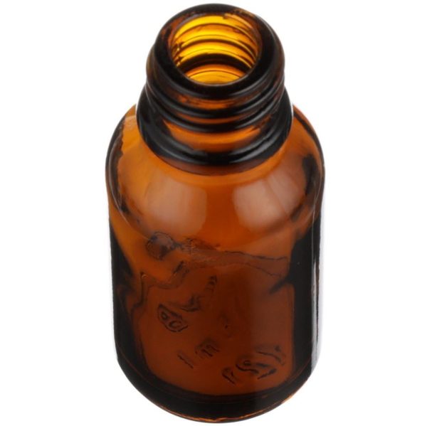 15ml Brown Glass Boston Round Bottle 18 Neck Finish - Image 3