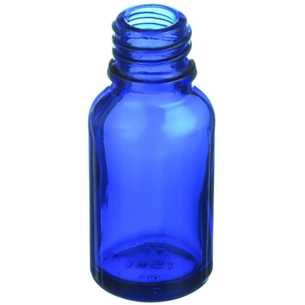 15 ML COLBALT BLUE GLASS DROPPER BOTTLE 18MM NECK FINISH