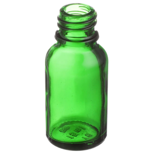 15ml Green Glass Round Dropper Bottle 18 mm Neck