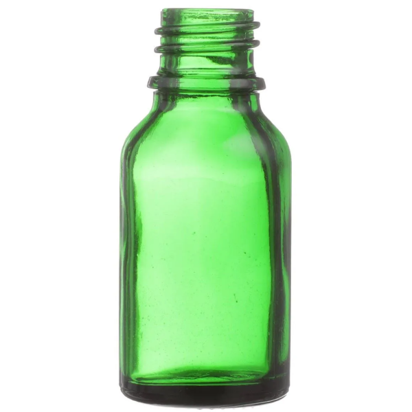 15ml Green Glass Round Dropper Bottle 18 mm Neck