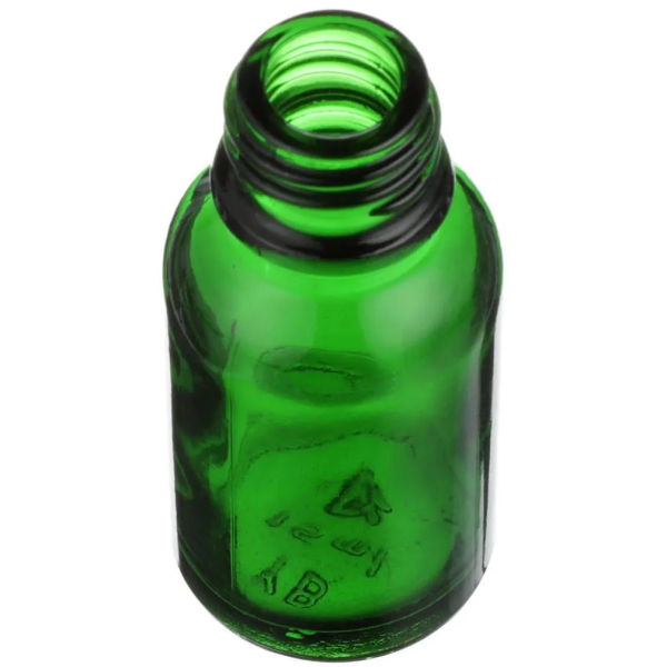 15ml Green Glass Round Dropper Bottle 18 mm Neck