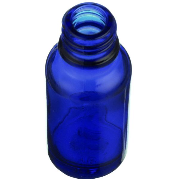 20ml Blue Glass Bottle Boston Round Bottle 18mm Neck Finish - Image 3