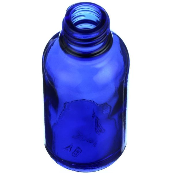 30ml Blue Glass Bottle Boston Round Bottle 18mm Neck Finish - Image 3