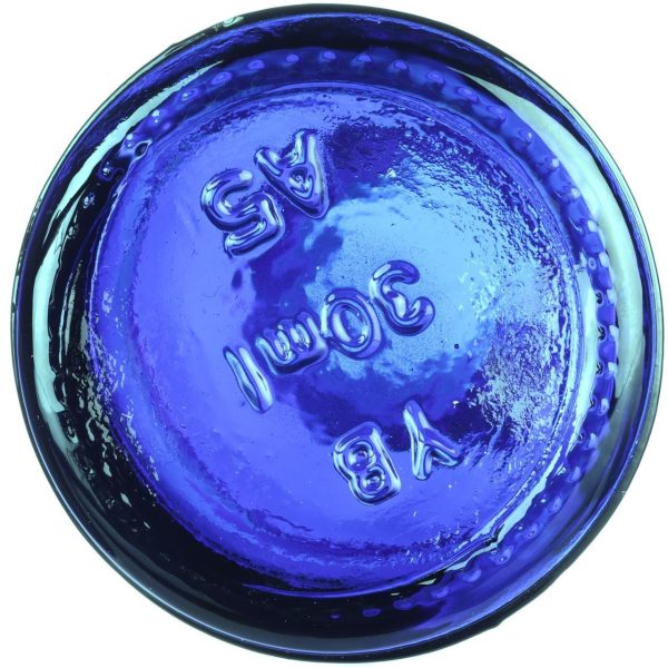 30ml Blue Glass Bottle Boston Round Bottle 18mm Neck Finish - Image 4