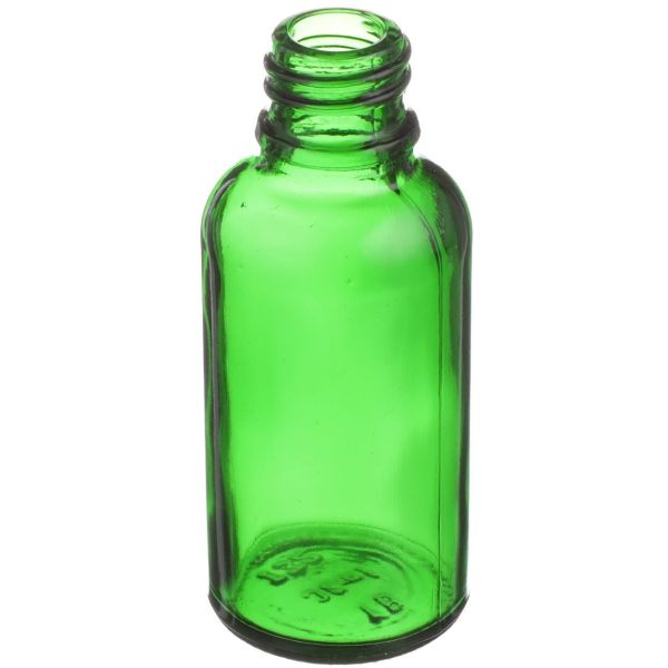 30ml Green Glass Bottle Boston Round Bottle 18mm Neck Finish - Image 2