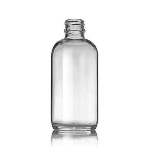 120ml Clear Boston Round Glass Bottle 22-405 Neck