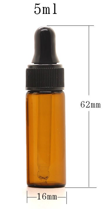 5ml Amber Glass mini Dropper Bottles