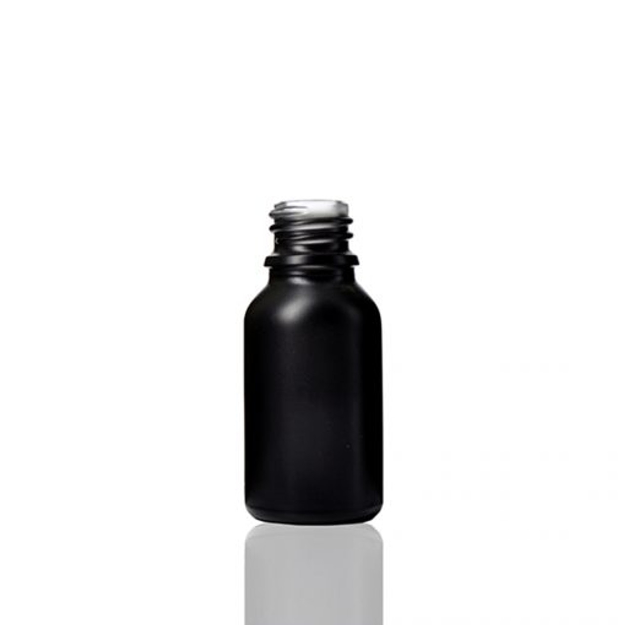 15ml Matte Black Dropper Bottle with 18mm neck finish