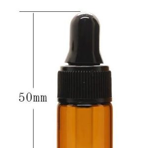 3ml Amber Glass Round Dropper Bottle Mini Neck