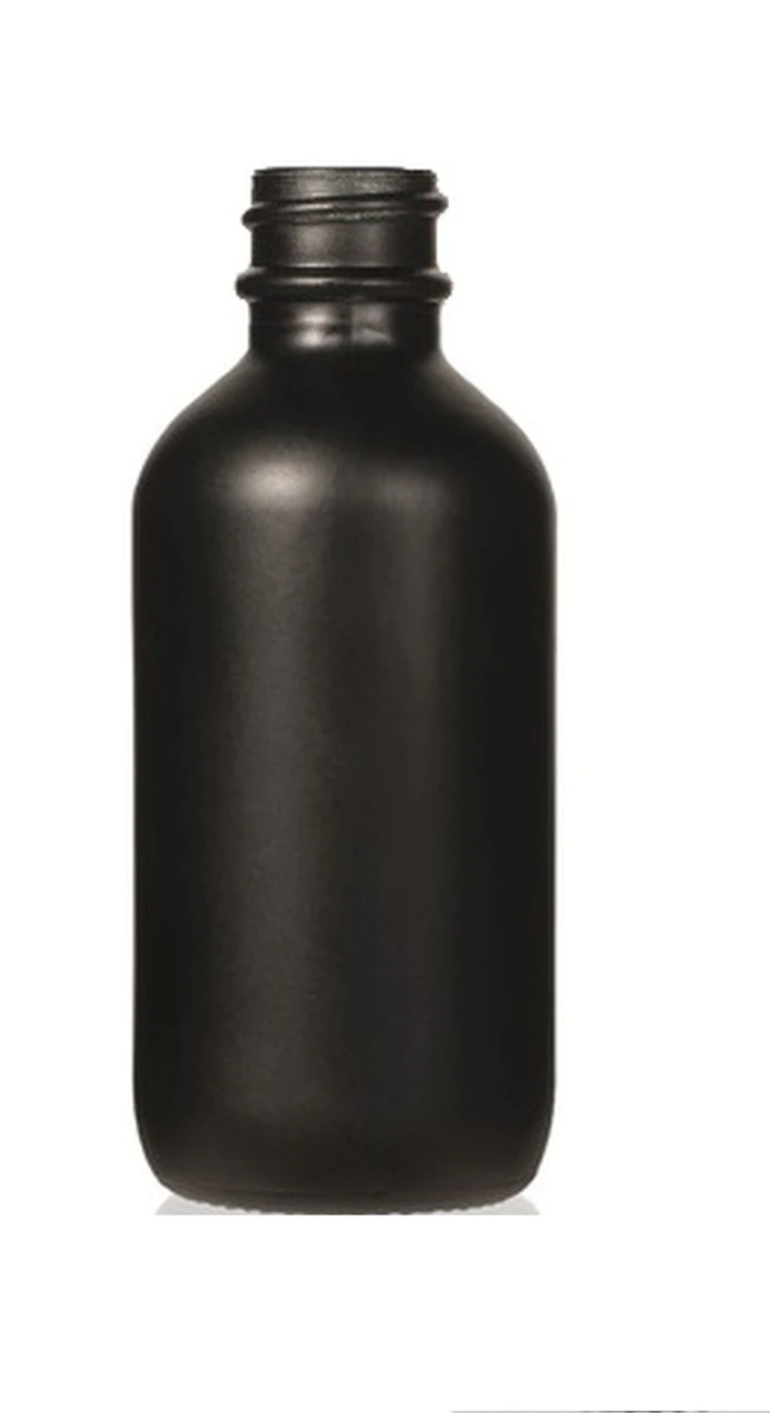 4 oz Matt Black Glass Bottle with 22-400 Neck Finish